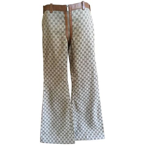 gucci pants cheap|gucci wide leg pants.